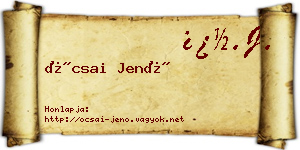 Ócsai Jenő névjegykártya
