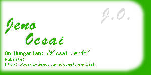 jeno ocsai business card